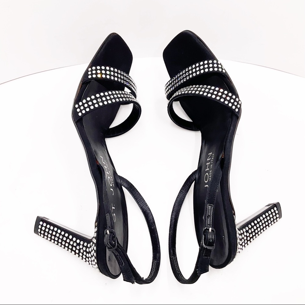 {St.John} Rhinestones Heel Sandals - Picture 12 of 16